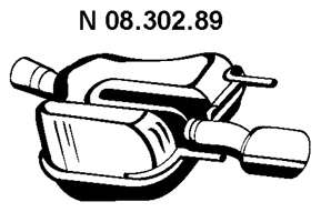 Глушитель выхлопных газов конечный