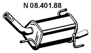 Глушитель выхлопных газов конечный