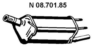 Глушитель выхлопных газов конечный