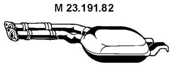 Средний глушитель выхлопных газов