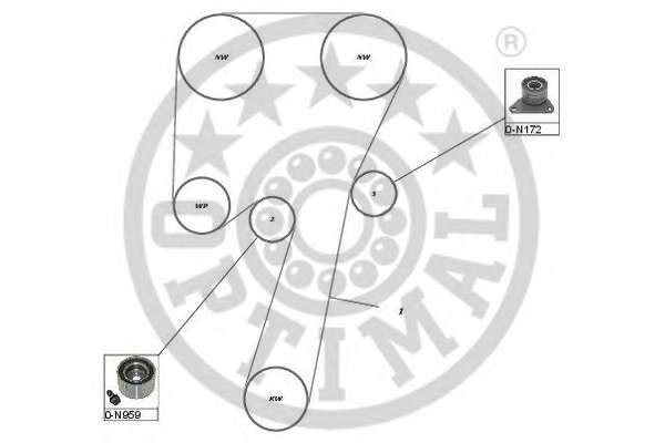 Комплект ремня ГРМ