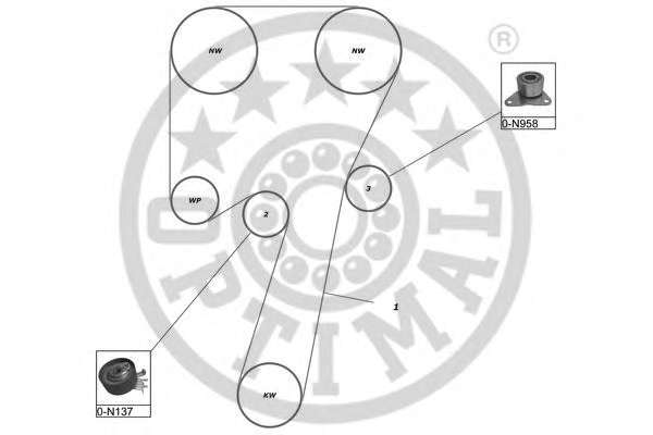 Комплект ремня ГРМ