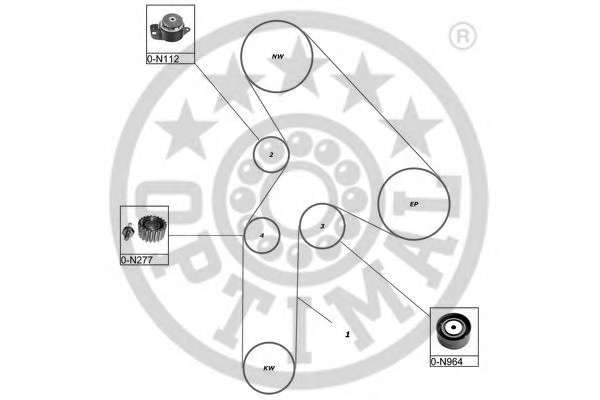 Комплект ремня ГРМ