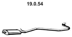 Средний глушитель выхлопных газов