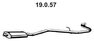 Средний глушитель выхлопных газов