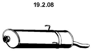 Глушитель выхлопных газов конечный
