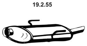 Глушитель выхлопных газов конечный