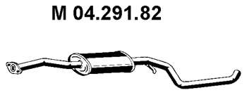 Средний глушитель выхлопных газов