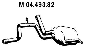Средний глушитель выхлопных газов