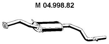 Средний глушитель выхлопных газов