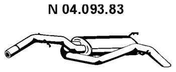 Глушитель выхлопных газов конечный