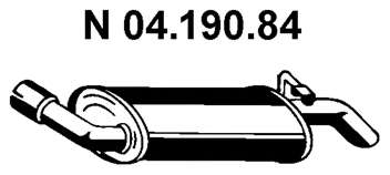 Глушитель выхлопных газов конечный