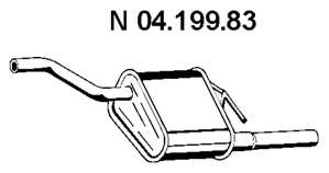 Глушитель выхлопных газов конечный