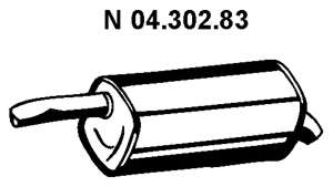 Глушитель выхлопных газов конечный