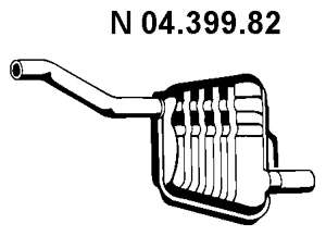 Глушитель выхлопных газов конечный