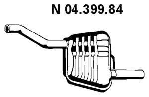 Глушитель выхлопных газов конечный