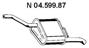 Глушитель выхлопных газов конечный