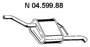 Глушитель выхлопных газов конечный