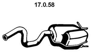 Глушитель выхлопных газов конечный