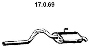 Глушитель выхлопных газов конечный