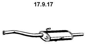 Средний глушитель выхлопных газов