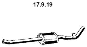 Средний глушитель выхлопных газов