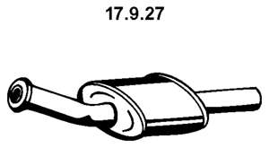 Средний глушитель выхлопных газов