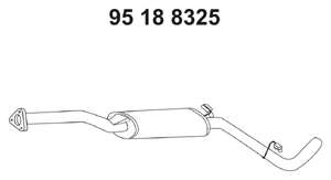 Средний глушитель выхлопных газов