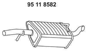 Глушитель выхлопных газов конечный