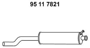 Средний глушитель выхлопных газов