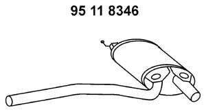 Средний глушитель выхлопных газов