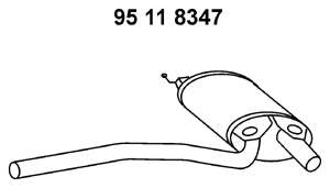 Средний глушитель выхлопных газов