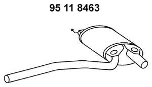 Средний глушитель выхлопных газов