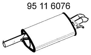 Глушитель выхлопных газов конечный