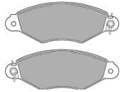 Гальмівні колодки, дискове гальмо (набір)