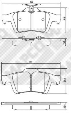 Гальмівні колодки, дискове гальмо (набір)