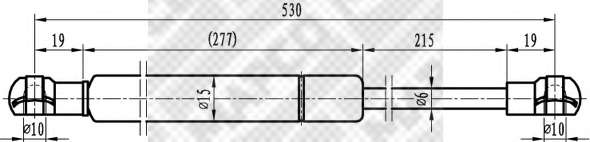 Газовая пружина, заднее стекло