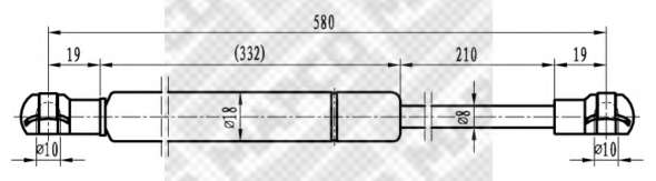 Пружина газова / помещения для груза