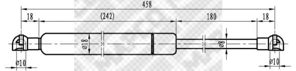 Газовая пружина, крышка багажник