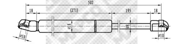 Газовая пружина, крышка багажник