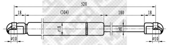 Газовая пружина, крышка багажник