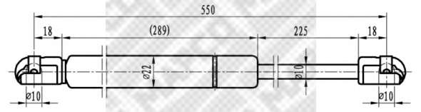 Газовая пружина, крышка багажник