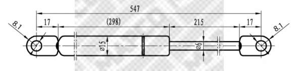 Газовая пружина, капот