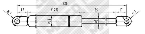 Газовая пружина, крышка багажник