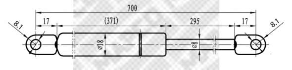 Газовая пружина, крышка багажник