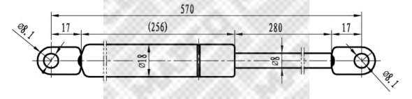 Газовая пружина, крышка багажник