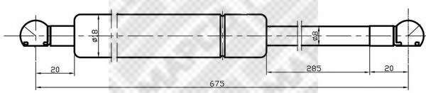 Газовая пружина, капот