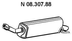 Глушитель выхлопных газов конечный