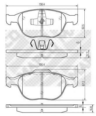 Комплект тормозных колодок, дисковый тормоз