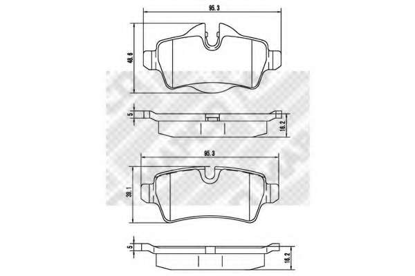 Комплект тормозных колодок, дисковый тормоз